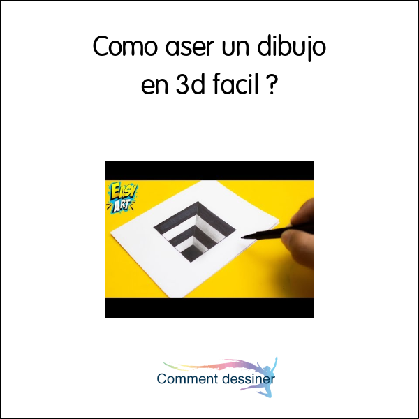 Como aser un dibujo en 3d facil